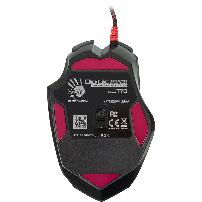 Мышь A4 Bloody T70 Winner черный/серый оптическая(4000dpi) USB2.0(9but