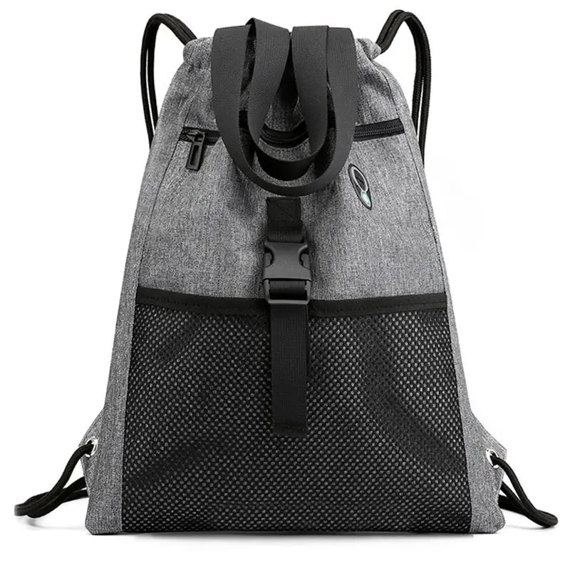 Lightweight Drawstring Bag Sport Gym Sack Bag Backpack with Side Pocket 3036 