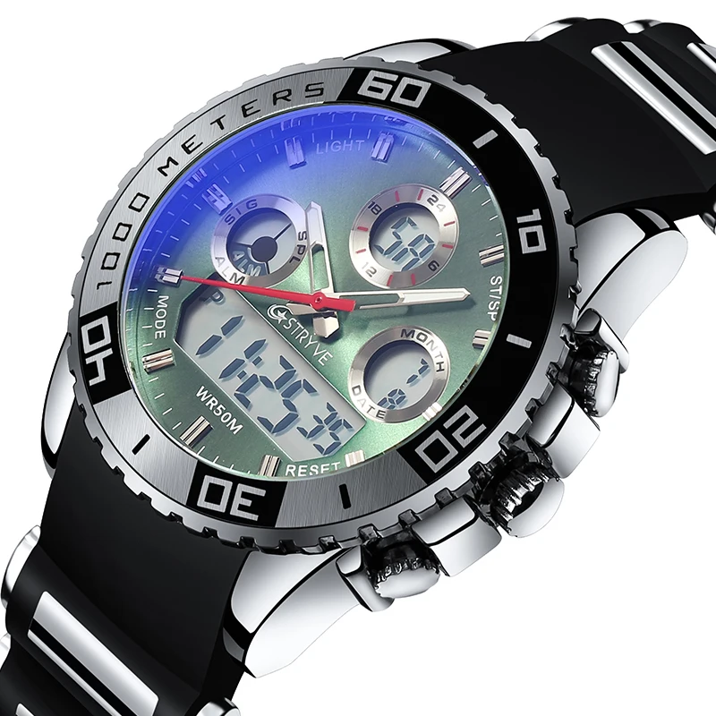 Analog Digital I Hpolw Watch STRYVE New Men Watches Op Brand