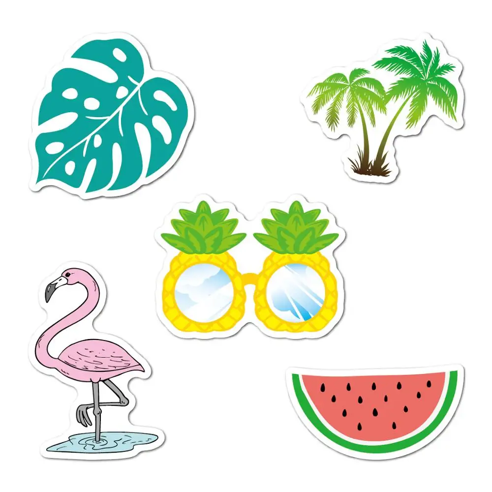 5Pcs Mobil Stiker Vinyl Estetika Musim Panas Stiker Paket Flamingo Decals Untuk Laptop IPad Mobil Bagasi Botol Air Helm Truk Mobil Stiker AliExpress