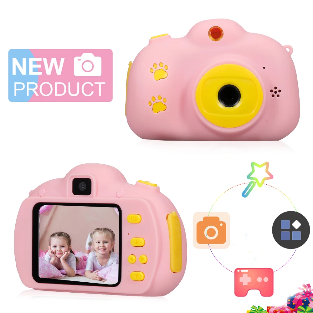 20MP los niños cámara Digital de 1080P cámara de vídeo 2/2 4 pulgadas pantalla muchos idiomas con correa juguetes para niños para 3-12Y