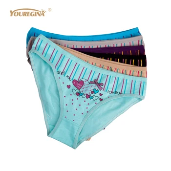 

Women's Underwear Cotton Panties Cartoon Print Girls Underpants Low-waist Comfortable Female Briefs Knickers 6 pcs/lot