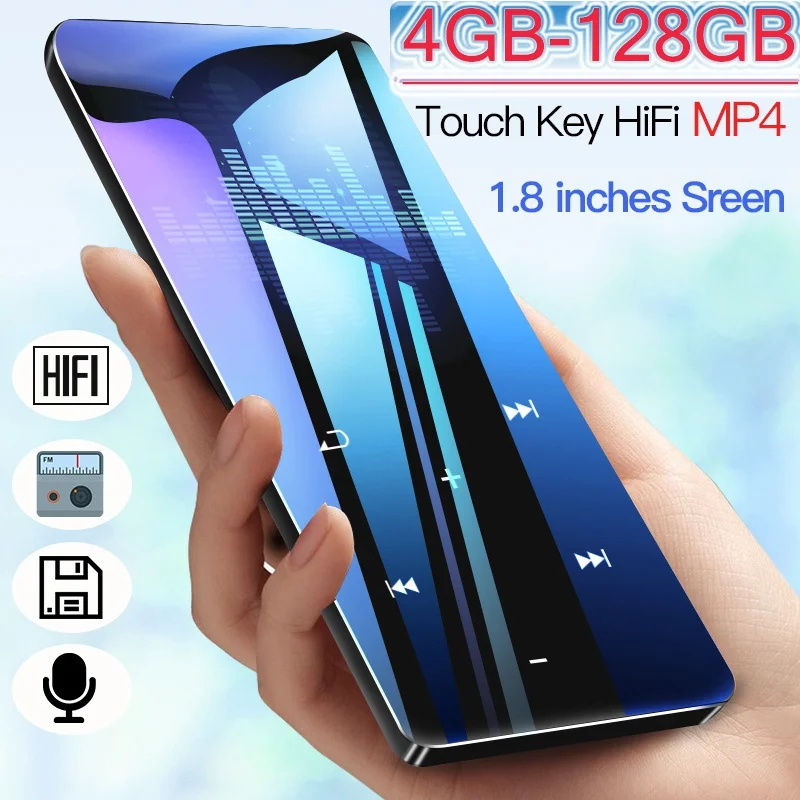 Оригинальный металлический музыкальный плеер Bluetooth MP4 8 ГБ 16 32 64 с сенсорной