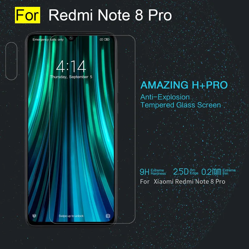 Защитное стекло для Xiaomi Redmi Note 8 Pro 0 2 мм Супертонкое Оригинальное закаленное Nillkin