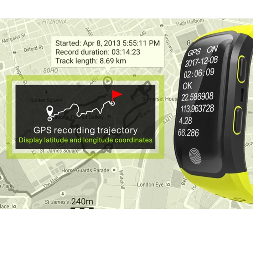 S908 смарт-браслет gps Smartwatch Пульс IP68 Водонепроницаемый фитнес-трекер умный браслет для мужчин и женщин для Android IOS