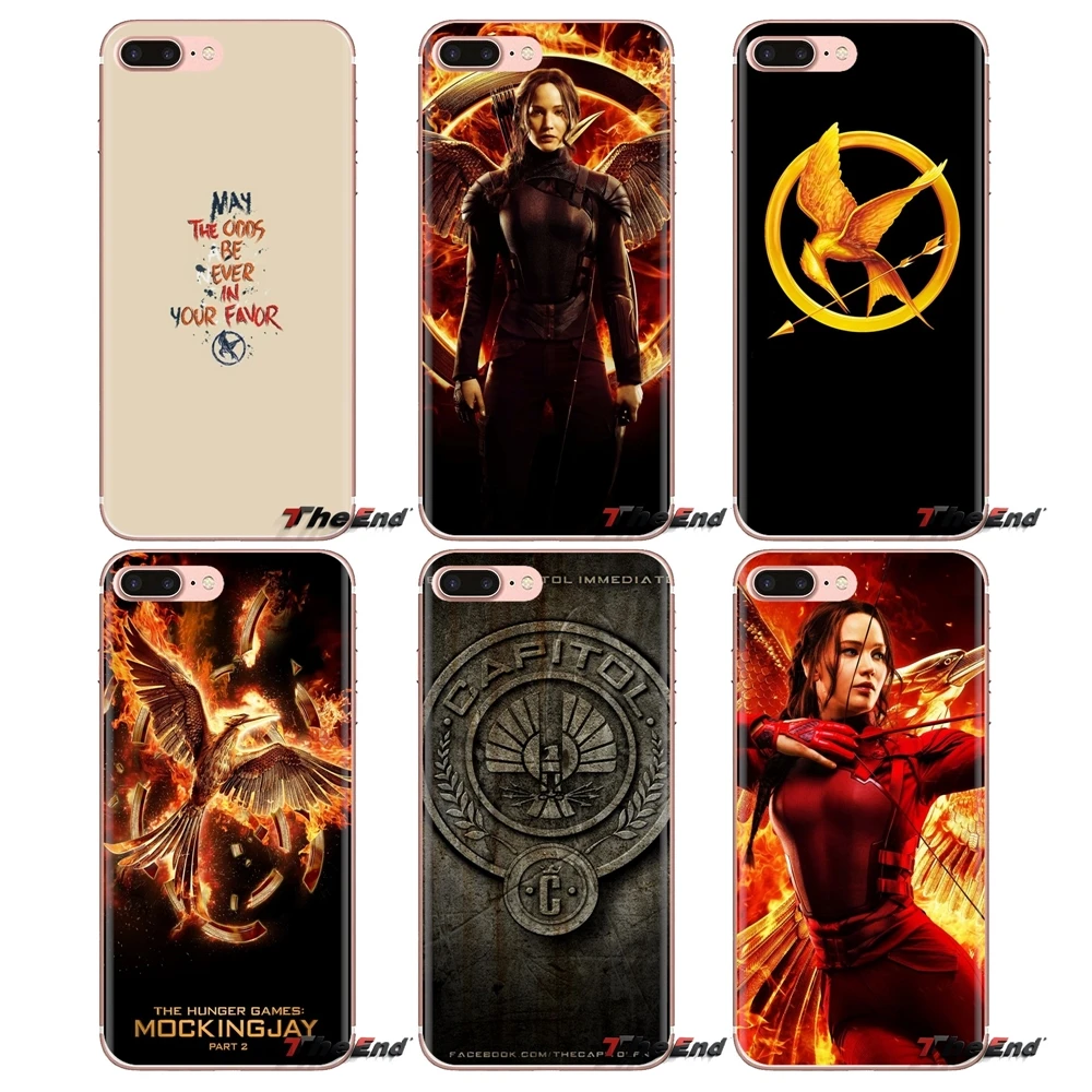 Transparent Soft Shell Covers Hunger Games For iPhone XS Max XR X 4 4S 5 5S 5C SE 6 6S 7 8 Plus Samsung Galaxy J1 J3 J5 J7 A3 A5 |
