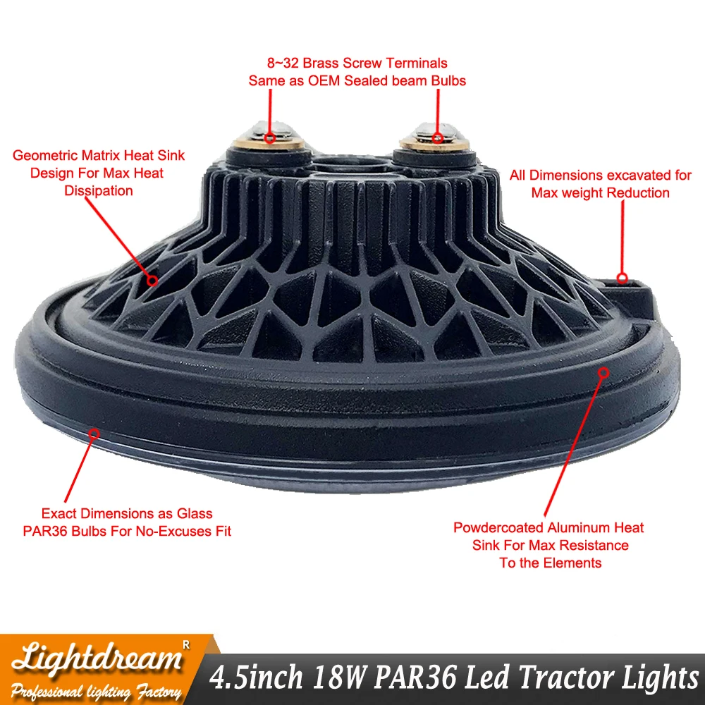 PAR36 4," дюймовый Круглый 18W 12V 24V Led рабочий свет для трактора messy Ferguson(1800/1805/230/240/245/250/255x2 шт