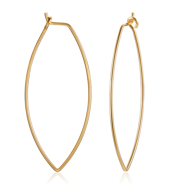 Geometric Hoop Earrings for Womens Girls Stainless Steel Minimalist Elegant Earings