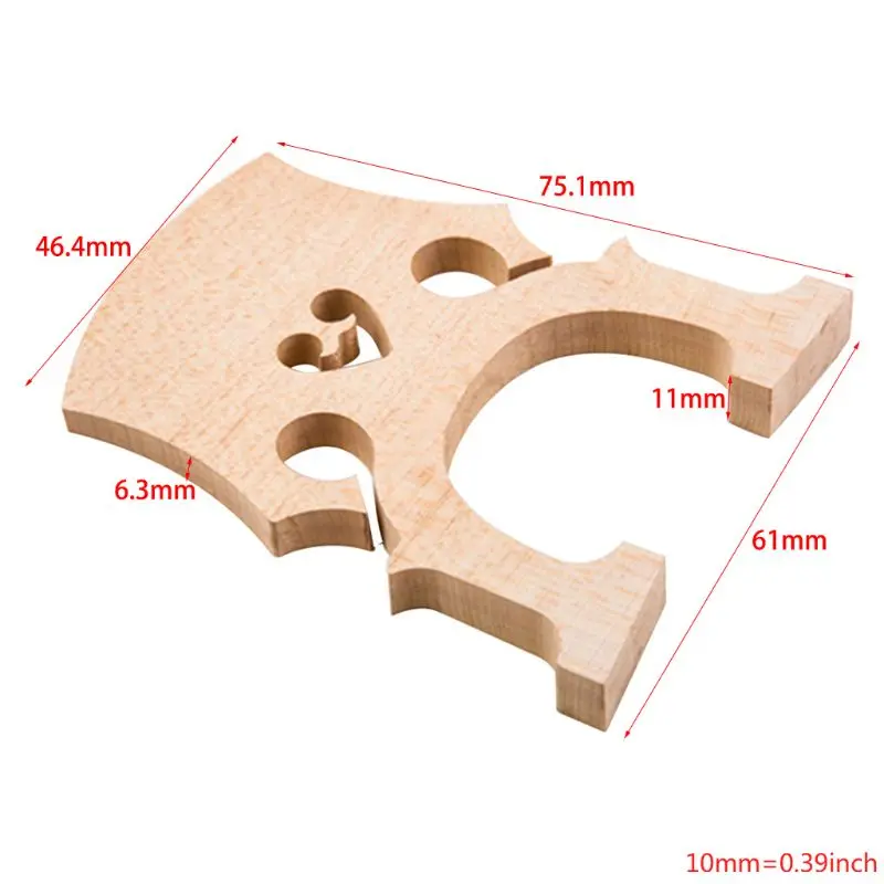 1 шт. изысканный Виолончель мост 4/4 3/4 1/2 1/4 1/8 Одежда высшего качества из кленового дерева