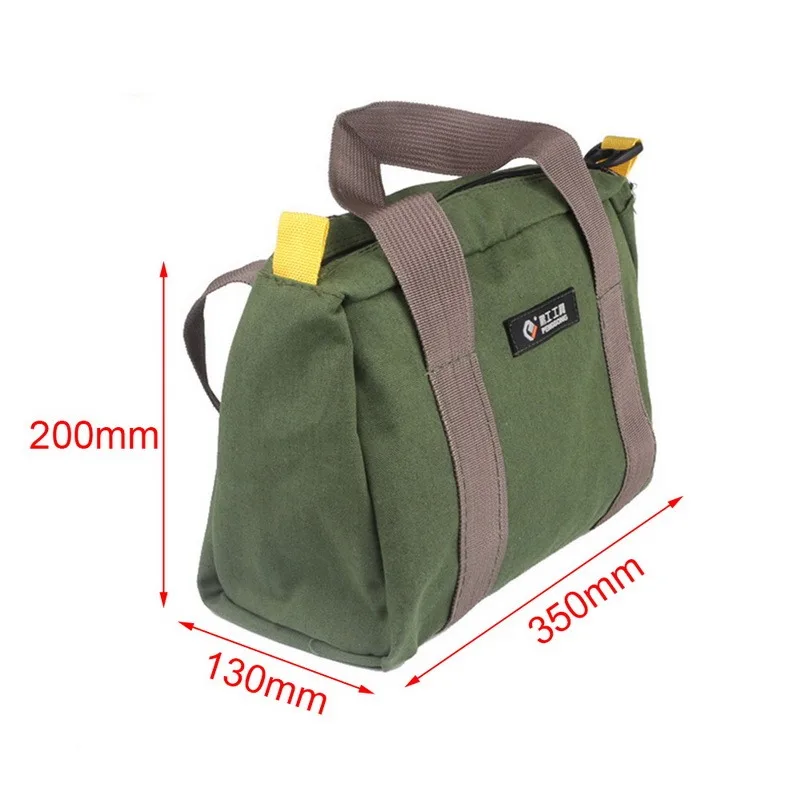 Tool Bag Portable Canvas Storage Bag For Electrician Waterproof Wear-Resistant Strong Tool Storage Close Top Wide Mouth Toolkit tool bag with wheels Tool Storage Items