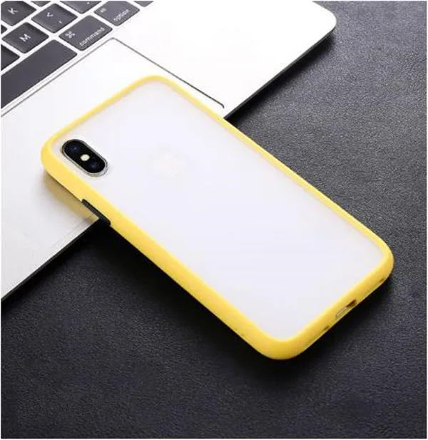 Мобильный чехол для телефона матовый чехол для iPhone 11 Pro 6 6S 7 8 X XR XS Max Plus матовый чехол PC+ TPU Материал защитный комплект - Цвет: yellow