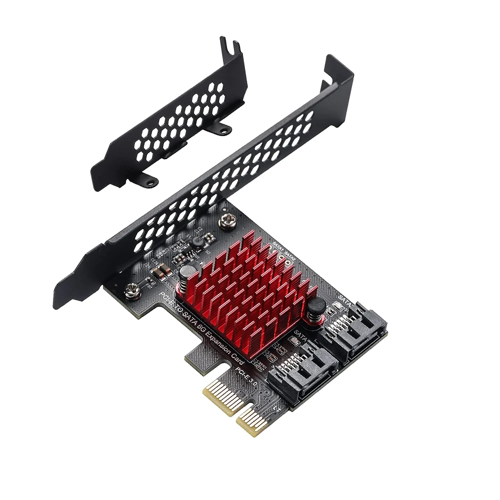 Pcie To 2 Ports Sata 3 Iii 3.0 6 Gbps Ssd Adapter Pci-e Pci Express X1  Controller Board Expansion Card Support X4 X6 X8 X16 - Add On Cards &  Controller Panels - AliExpress