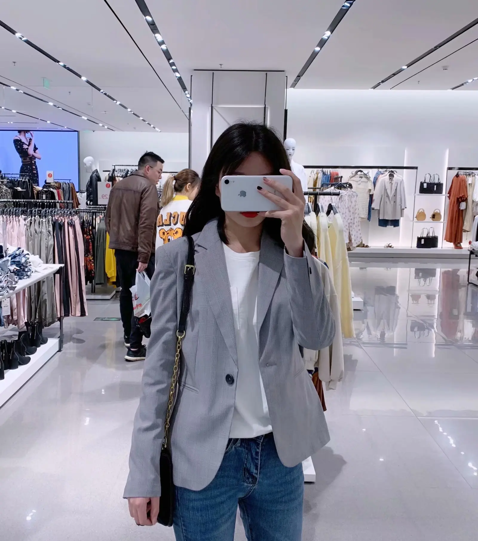 

Western Style WOMEN'S Dress 2019 Spring New Style Fashion Elegant One-Button Pattern Suit Jacket Women's