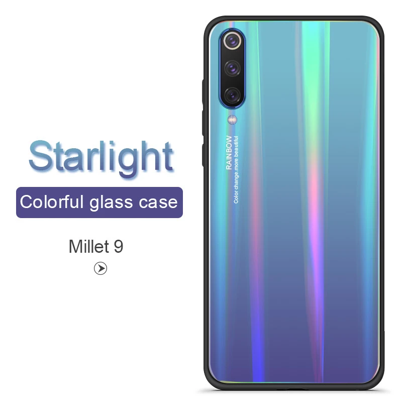 Градиентный чехол из закаленного стекла для Xiaomi mi 9 Se, чехол mi 8 Funda, роскошный противоударный чехол для телефона Xiaomi mi 9se mi 6x, чехол для телефона - Цвет: 1