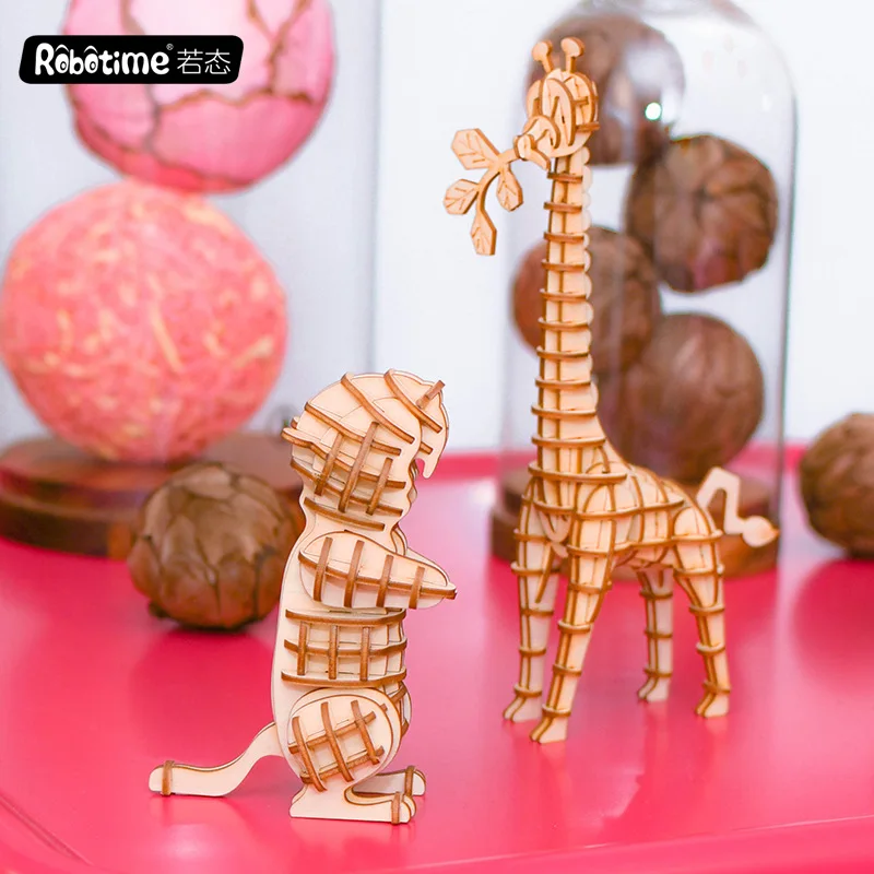 Деревянные головоломки 3D DIY механический привод модель трансмиссия передач вращающиеся Пазлы украшения дома и офиса игрушки для взрослых BB50PT