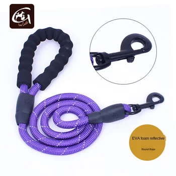 

EVA Foam Handle Reflective Traction Dog Rope 12mm Rope Nylon Pet Traction round Rope