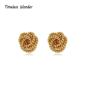 

Timeless Wonder Vintage Geo Knot Stud Statement Earrings Women Jewelry Gothic Boho Designer Top Hiphop Ins Trendy Rare Prom 3218