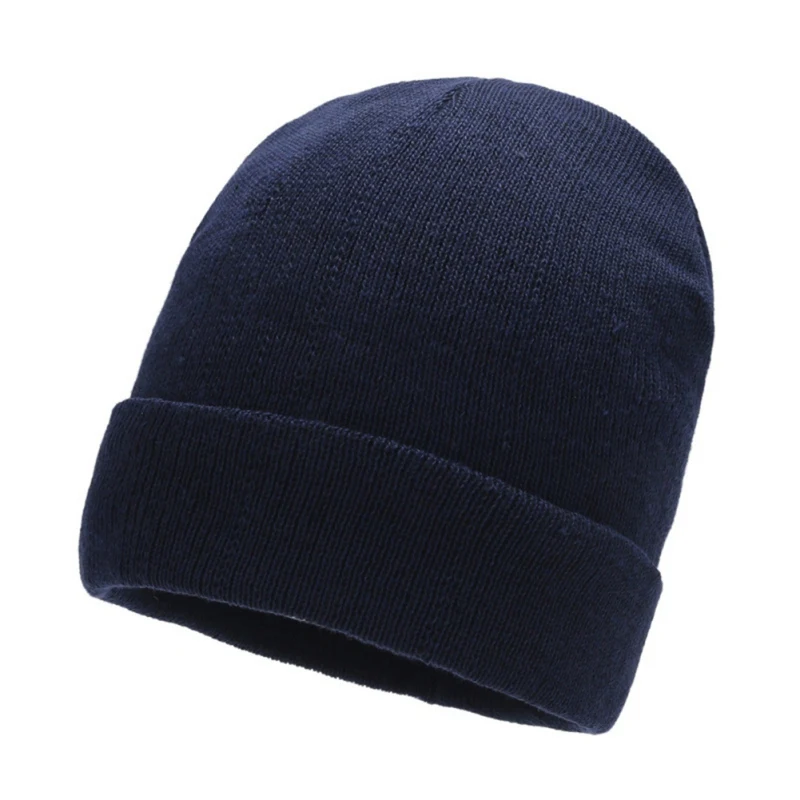 XW0957DL Вязаная шапка стрейч купольная для отдыха Skullies Bonnet Мужская и женская шапка осень зима уличная модная шапка с манжетой Кепка s - Цвет: XW0957DL