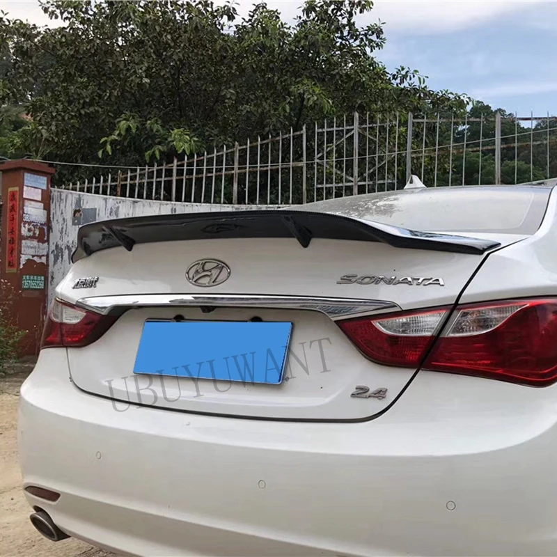 Подходит для hyundai Sonata 2011-2013 ABS/углеродное волокно внешний задний спойлер задний багажник загрузки крыло украшение автомобиля стиль