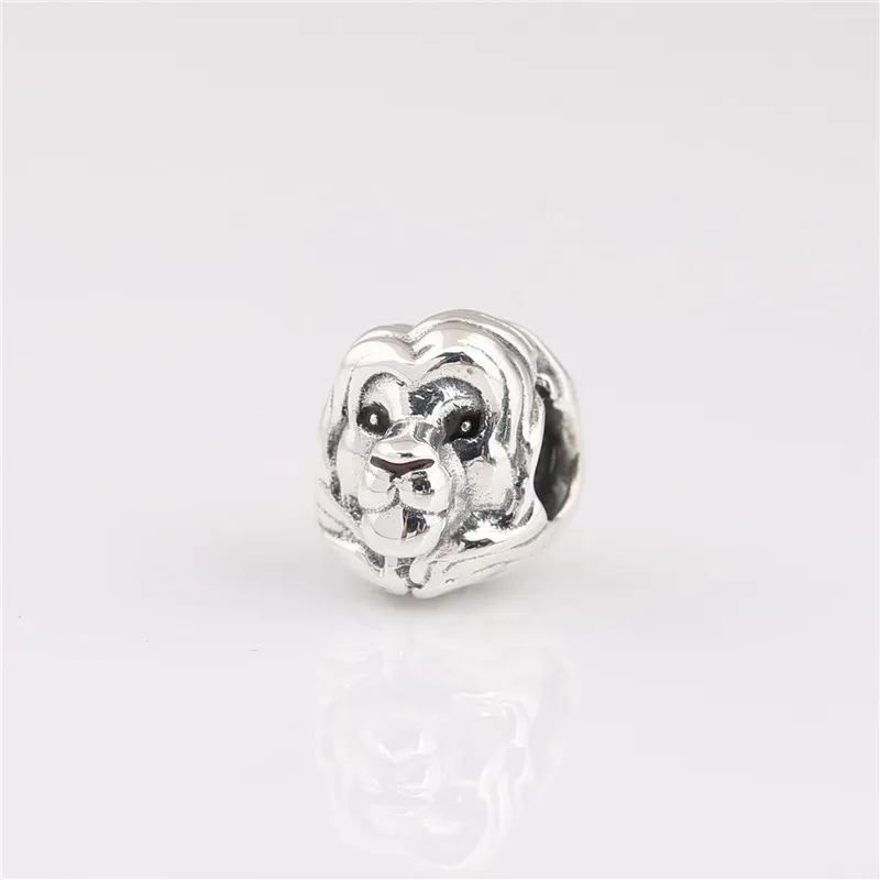 Подвеска из стерлингового серебра 925 пробы, Шарм Король Лев simba, подходит для цепей змеи и твердых браслетов