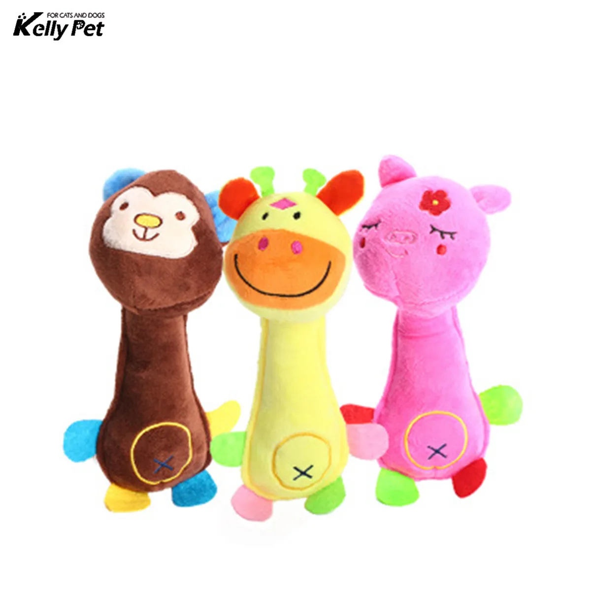 

Animal chew toy dog toys cat vocalization in cloth dolls toy Monkey pig deer pet toys accessories products high quality