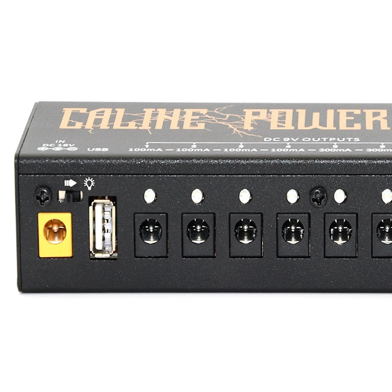 Caline Cp-04 Электропитание педали гитары 10 изолированный выход мощность тюнер короткого замыкания/Защита от перегрузки по току электрогитары