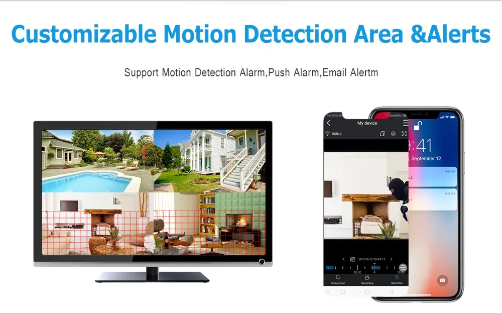 CCTV Системы Беспроводной 1080P 7 дюймовый монитор NVR безопасности Камера Системы с 2MP Открытый Wi-Fi IP Камера комплект видеонаблюдения