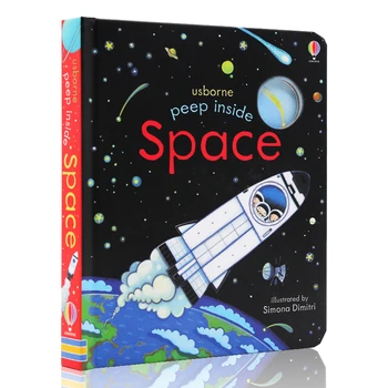 

Usborne Peep Inside Space 3D Flap Picture Books for Baby Kids Reading Book English Educational Toys Children Books Baby English
