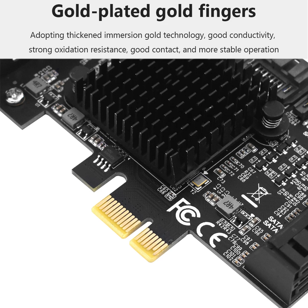 PCI-E Sata Adapter 1X 4X PCIE Sata PCI Express Expansion Card 2/4/6/8/10 Ports X1 X16 PCI Controller PCIE3.0 Add On Cards ssd adapter card pcie adapter card pcie expansion card