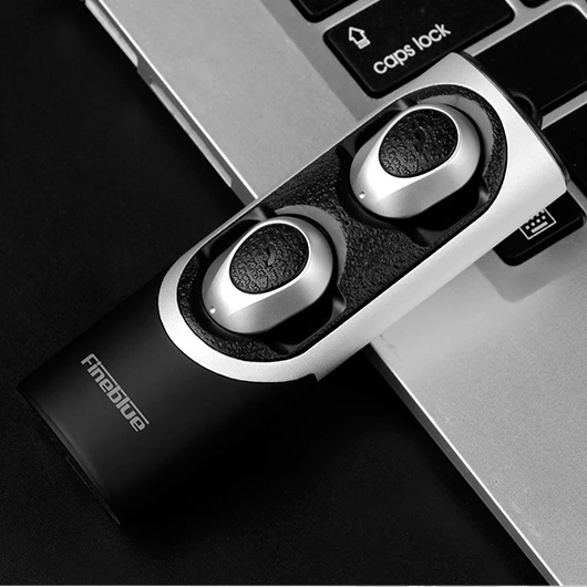 Fineblue RWS-X8 Bluetooth 5,0 наушники Близнецы мини Бизнес Беспроводная стерео гарнитура с микрофоном Новые спортивные наушники - Цвет: Sliver with box