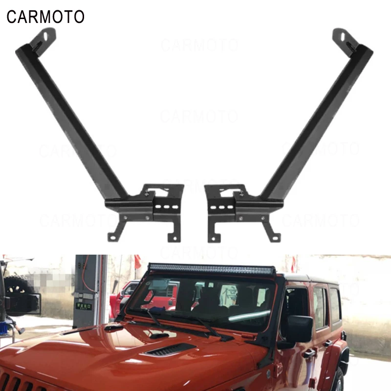 

led Light Bar Mount designed for jeep wrangler 2018+JL straight led bar 50-52"forauto product car accessories Roof window brack