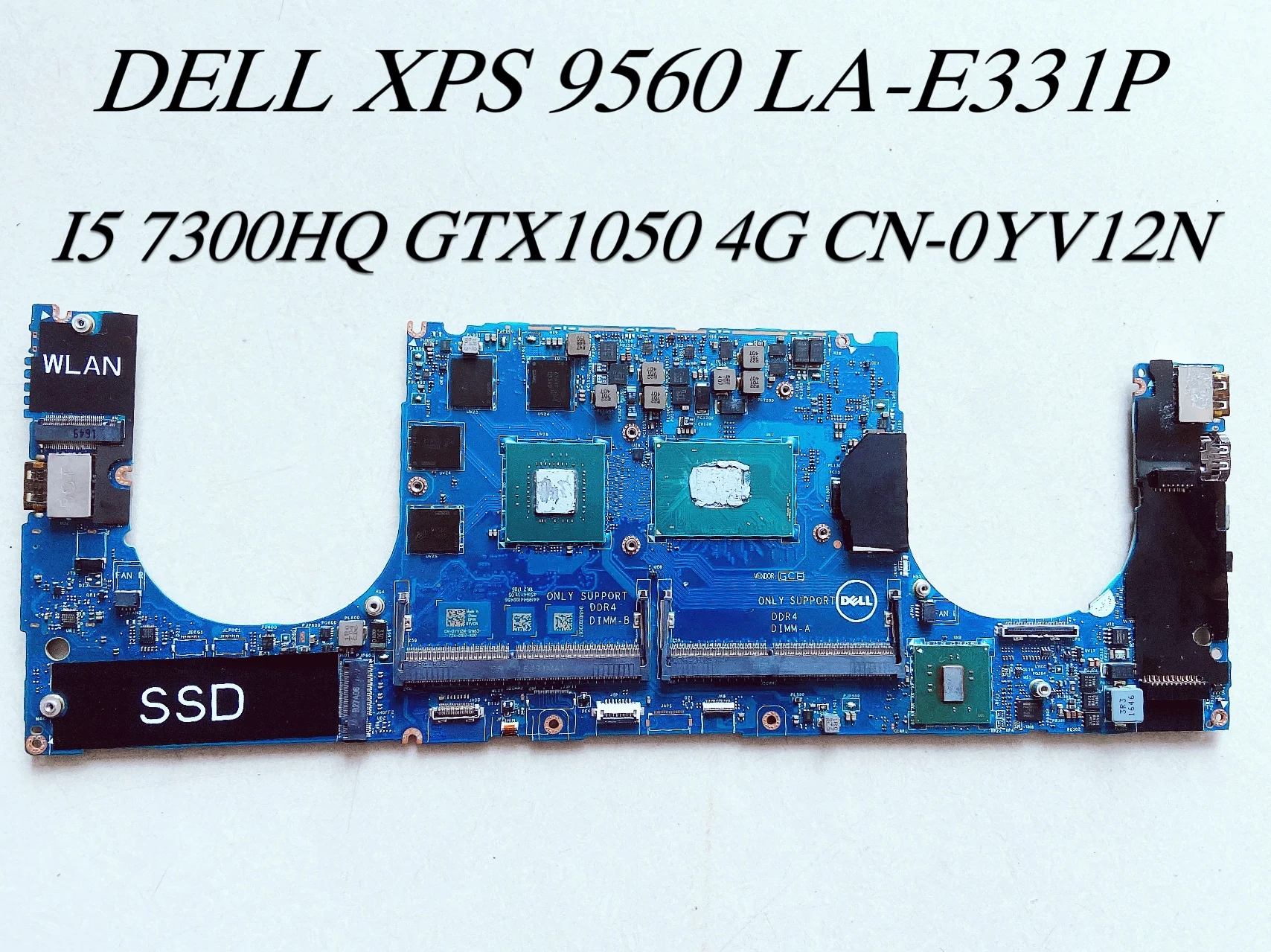 FULCOL для DELL XPS Latitude 9560 Материнская плата ноутбука I5-7300HQ Процессор GTX1050 LA-E331P CN-0YV12N