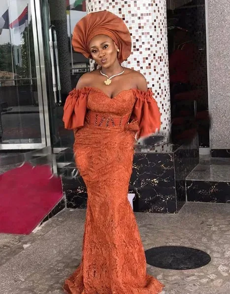 Verngo Aso Ebi Style Long Mermaid 