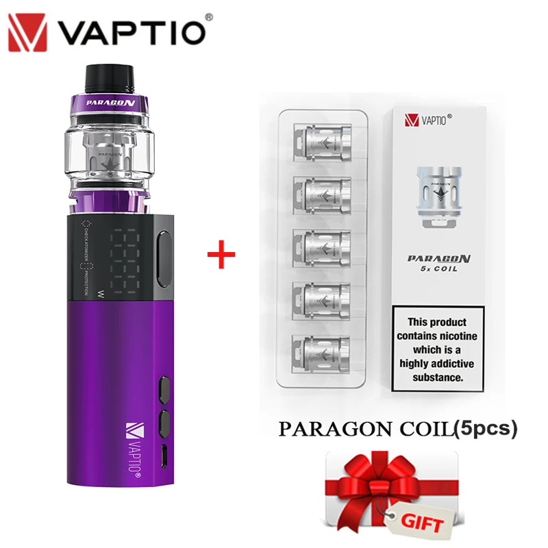 [RU доставка] вейпер 100 Вт Vaptio VEX комплект 8 0 мл Парагон бак испаритель батарейный