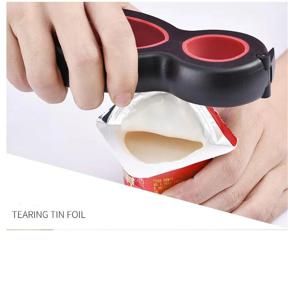 6 In 1 Opener Multi Function Twist Bottle Opener Stainless Steel Jar Gripper Creative Kitchen Gadget Wine Lid Jar Opener Claw