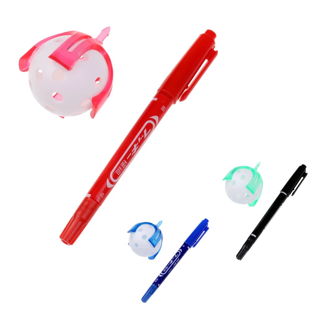 Golf Ball Liner Line Marker Drawing Alignment Tool Ball Pick Up Tool Plus Pen & Ball Golf Accessories Blue Pink Green