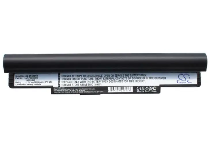 

cameron sino 5200mah battery for SAMSUNG N110 (black) NP-N110 NP-N110-12PBK NP-N120 NP-N120-12GBK NP-N120-12GW NP-N130