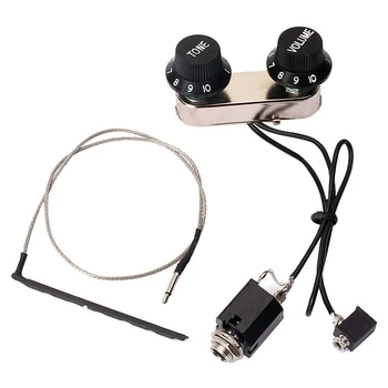 

Guitar Violin Pickup Accessories Acoustic Electric Transducer with Tone Volume Knob For Violin Banjo Mandolin Ukulele