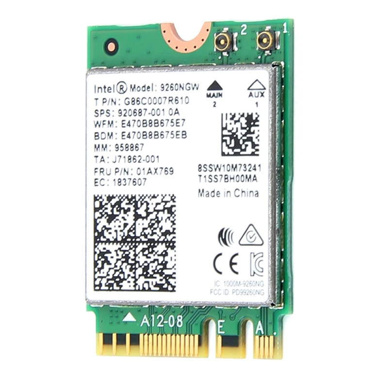 Двухдиапазонная Беспроводная AC 9260 для Intel 9260NGW NGFF 802.11Ac MU MIMO 1730 Мбит/с 1 73 Гбит/с WiFi +
