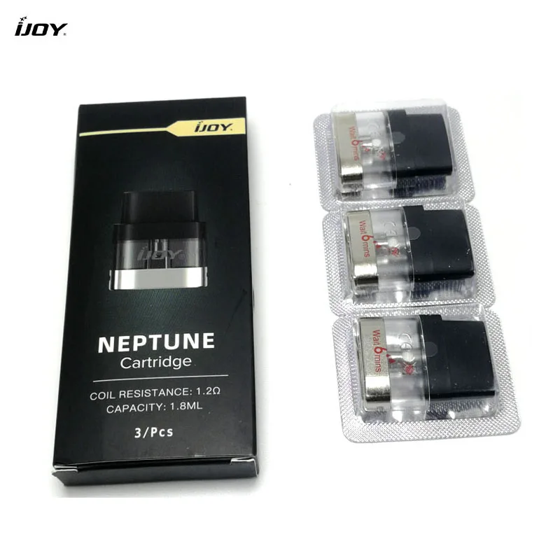

3/6/9/30pcs Original iJoy Neptune Pod Cartridge 1.8ml Tank & 1.2ohm coil for IJOY Neptune Kit E Cigarette Atomizer Tank
