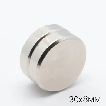 

10Pcs 30x8 mm N35 Neodymium Magnet Permanent NdFeB Round Super Strong Powerful Magnetic Magnets 30*8 mm Search Magnet