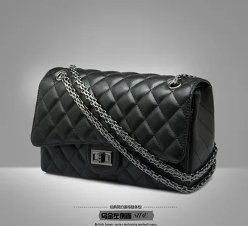

Cowhide Chain Leisure Time Single Shoulder Span Woman