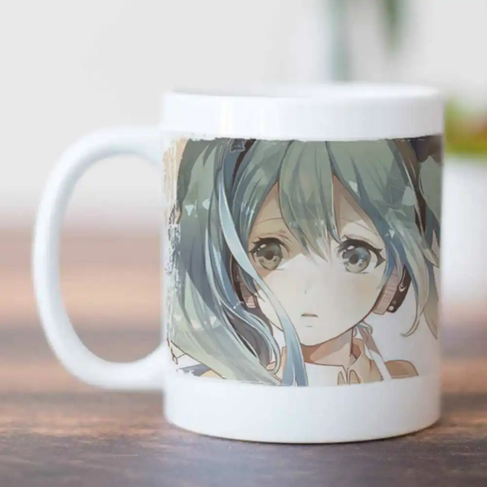 少女アニメ350ミリリットル白セラミック茶ミルクコーヒーマグカップ Mugs Aliexpress