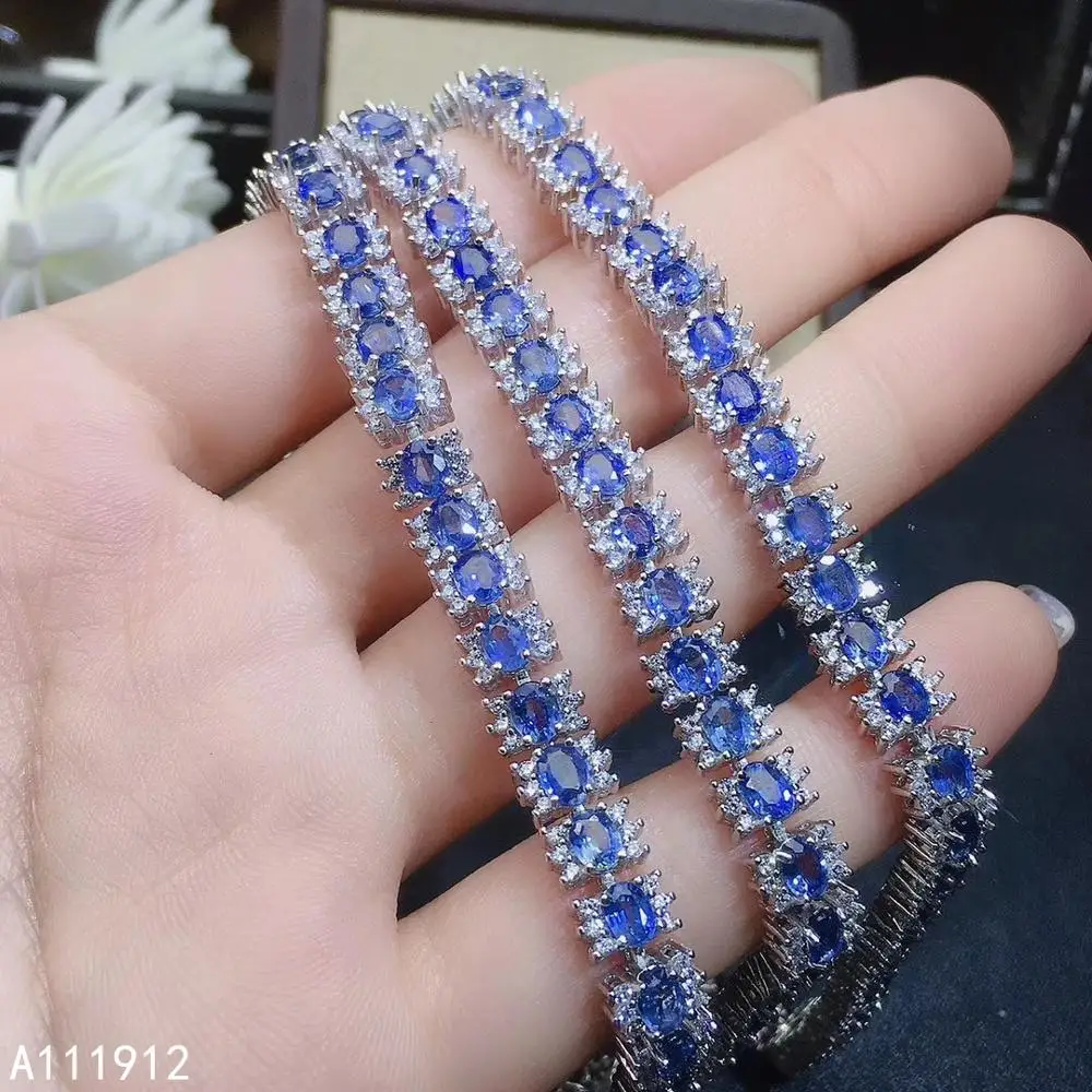 

KJJEAXCMY fine jewelry natural sapphire 925 sterling silver new women hand bracelet support test fashion
