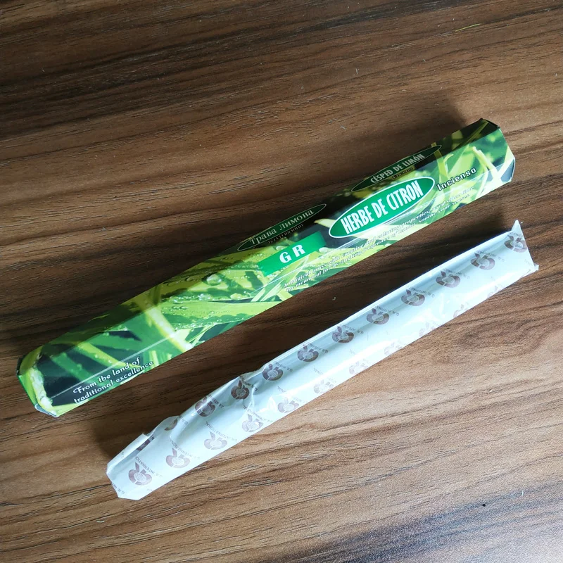 Lemon Grass Одна маленькая коробка индийский белый шалфей аромапалочки санддерево ручной работы палочки Индия натуральные эфирные масла храма благовония тибетский - Аромат: Lemon Grass