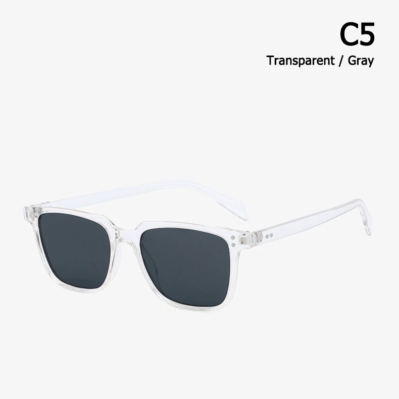 C5 Transparent Gray JackJad, модные крутые солнцезащитные очки NDG, прямоугольные солнцезащитные очки, унисекс, винтажные, с заклепками, фирменный дизайн, солнцезащитные очки Oculos De Sol 3246 - Цвет линз: C5 Transparent Gray