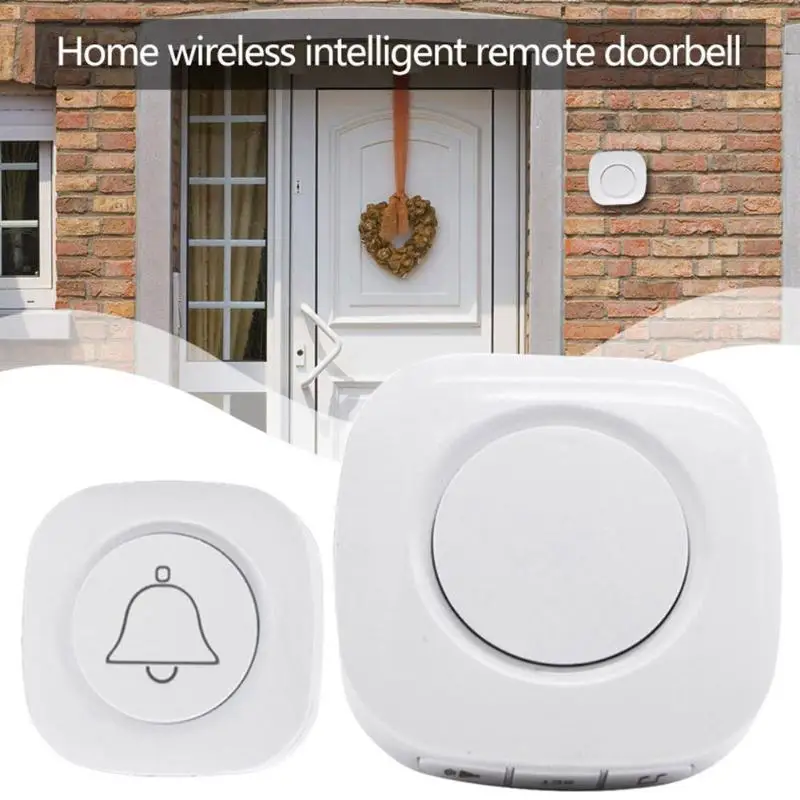 

Home Security Wireless Doorbell 200m Remote Old Man Pager Smart Transmitter with Receiver High Frequency Door Hardware