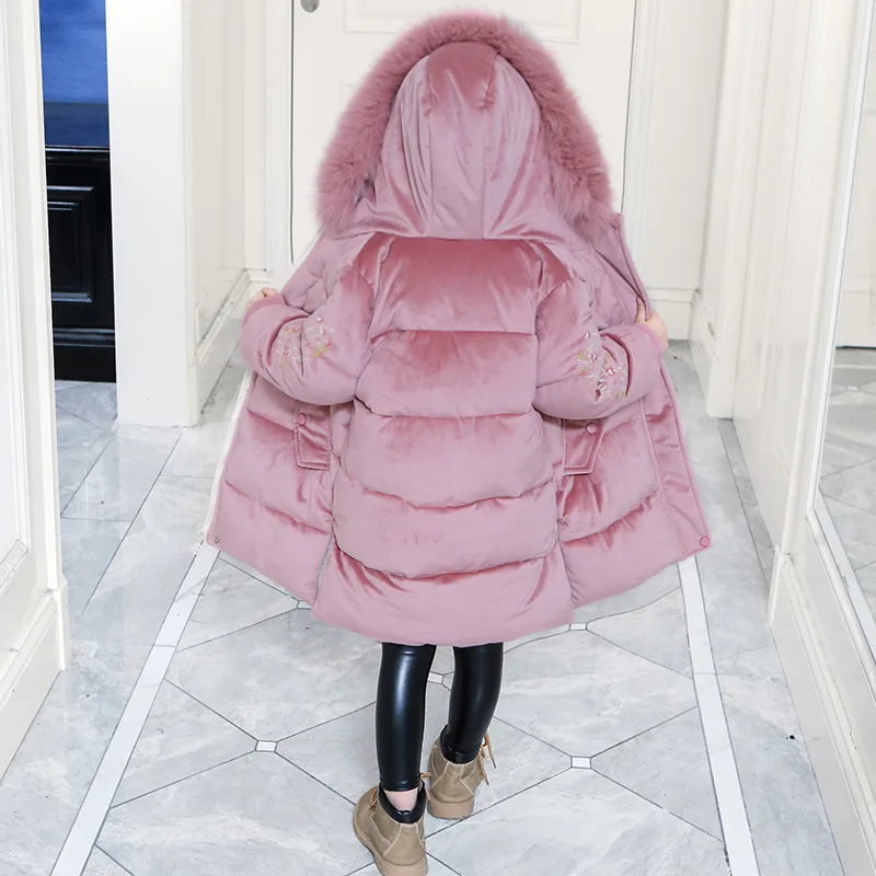 Стеганая хлопковая одежда для девочек Новинка Зима 2020 стильное пальто стеганая