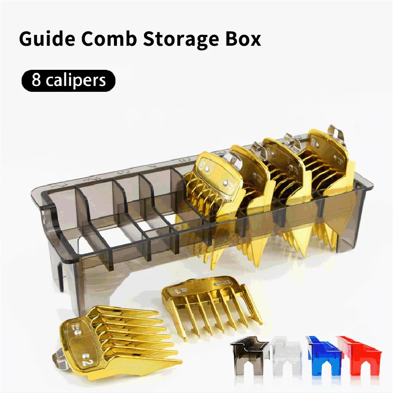 

8 Grid Guide Limit Comb Storage Box Electric Hair Clipper Cutting Guide Comb Storage Box Holder Accessories