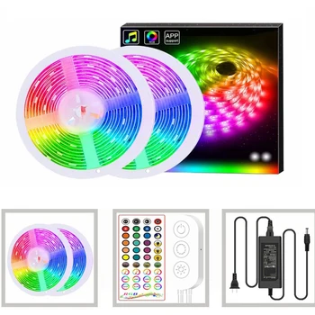 

5050 Lights Strip Music Sync App Control with Remote Rgb Color 600 Lights Led Tape Light for Home Decoration 20M Eu Plug